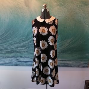 Peter Pan collared daisy shift dress